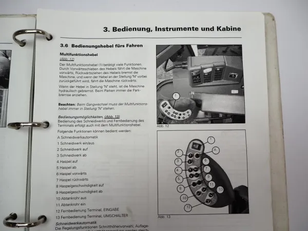 Fendt 8300 8350 Mähdrescher Betriebsanleitung Ersatzteilliste ca. 2001/05