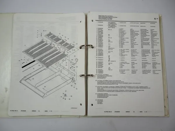 Fendt 8300 8350 Mähdrescher Betriebsanleitung Ersatzteilliste ca. 2001/05