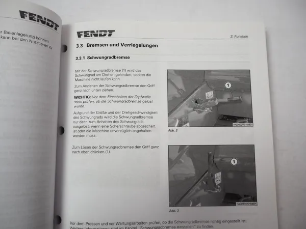 Fendt 870 990 1270 1290 12130 N R S XD Großballenpresse Betriebsanleitung 2013