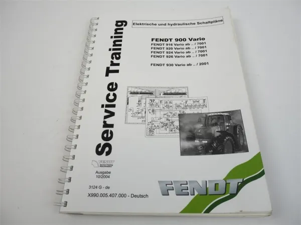 Fendt 916 920 924 926 930 Vario Schaltpläne Elektrik Hydraulikschaltplan 2004