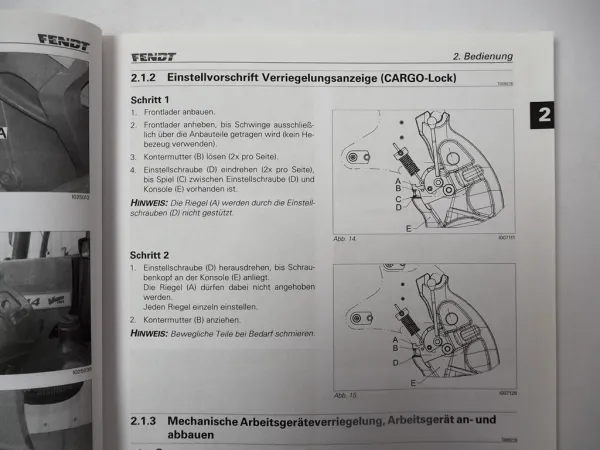 Fendt Cargo 3X 4X 5X Frontlader Betriebsanleitung Bedienung Wartung 2014