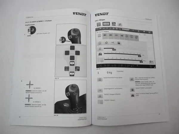 Fendt Cargo Gen1 3X 4X 5X Frontlader Betriebsanleitung Bedienung Wartung 2022