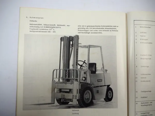 Fendt DFG TFG 1750 2000 2500 3000 H Gabelstapler Betriebsanleitung Bedienung