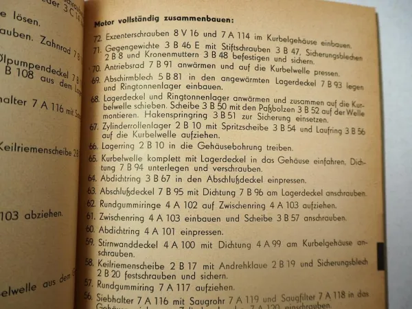 Fendt F15 F20 F28 Dieselross Montageanleitung & Richtzeiten Werkstatthandbuch