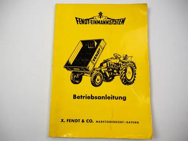 Fendt F231 230 225 220/1 GT Geräteträger Betriebsanleitung 1969 Original
