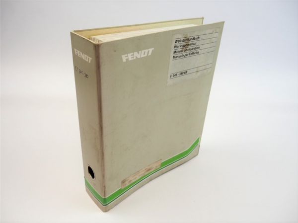 Fendt F345 GT bis F380 GT Geräteträger Werkstatthandbuch Reparaturhandbuch 1987