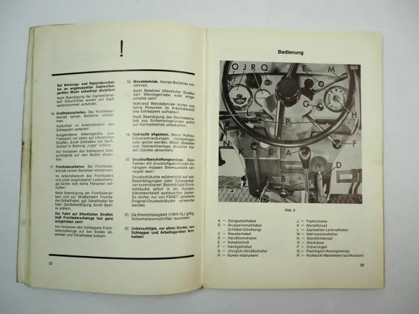 Fendt Farmer 105 106 108 S-SL Turbomatik Betriebsanleitung Bedienung 1977