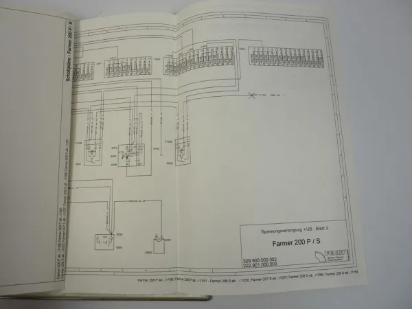 Fendt Farmer 206 207 208 209 P S Schaltpläne Elektrik Hydraulikschaltplan 2004