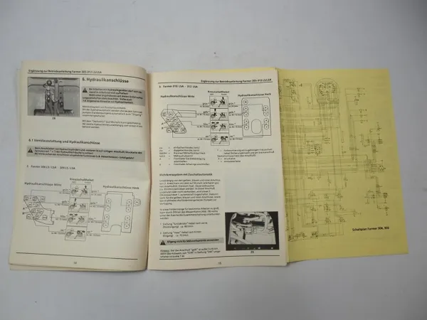 Fendt Farmer 304 305 306 307 308 309 310 311 312 LS LSA Betriebsanleitung Ergänzung 1991