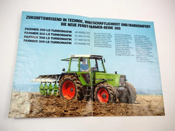 Fendt Farmer 305 306 308 309 LS Prospekt mit technischen Daten ca. 1981