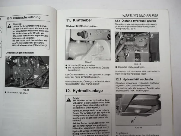 Fendt Farmer 409 410 411 Vario Traktor Betriebsanleitung Bedienung Wartung 2000
