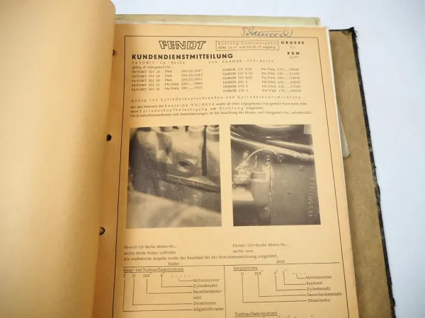 Fendt GT Favorit Farmer Kundendienstmitteilungen TÜV Gutachten Sicherheitsrahmen