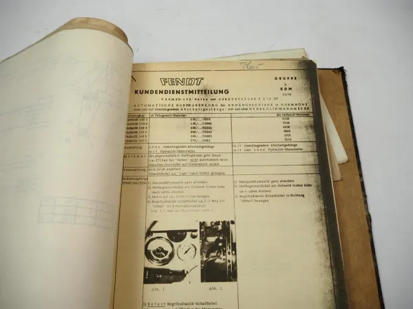 Fendt GT Favorit Farmer Kundendienstmitteilungen TÜV Gutachten Sicherheitsrahmen