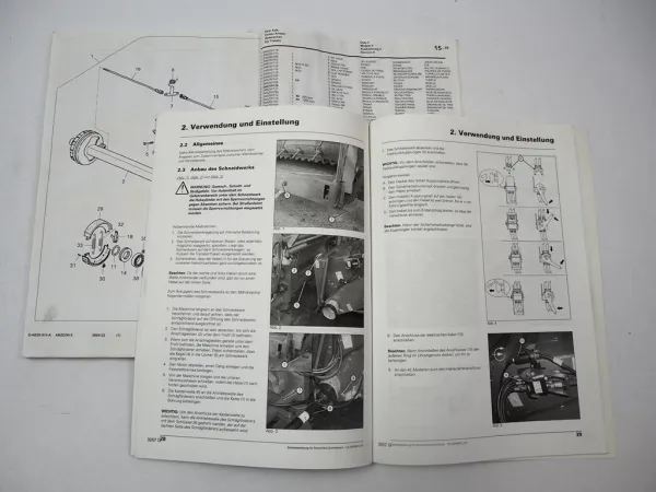 Fendt PowerFlow Schneidwerk für Mähdrescher Betriebsanleitung Ersatzteilliste