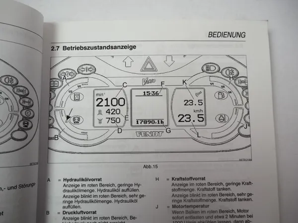 Fendt Vario 922 924 927 930 933 936 Betriebsanleitung Bedienung Wartung 2009