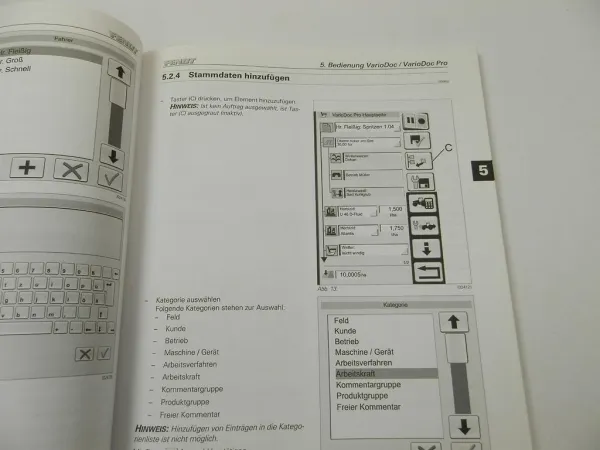Fendt VarioDoc VarioGuide Betriebsanleitung Bedienungsanleitung 2011