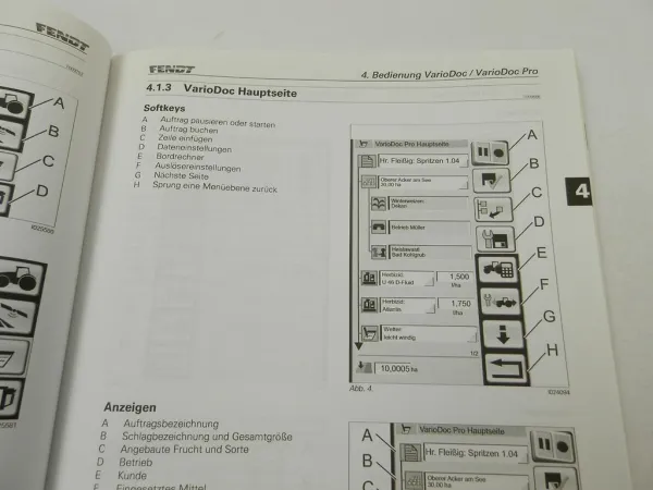 Fendt VarioDoc VarioGuide Betriebsanleitung Bedienungsanleitung 2013