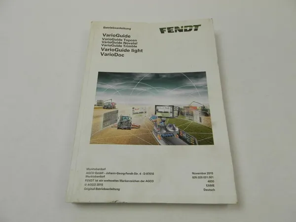 Fendt VarioGuide Topcon Novatel Trimble light VarioDoc Betriebsanleitung 11/2015