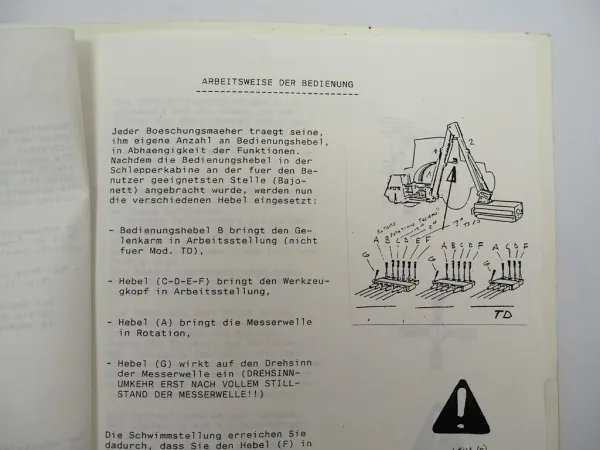 Ferri TK50 Serie 3 Böschungsmäher Betriebsanleitung Ersatzteilliste 1994/95