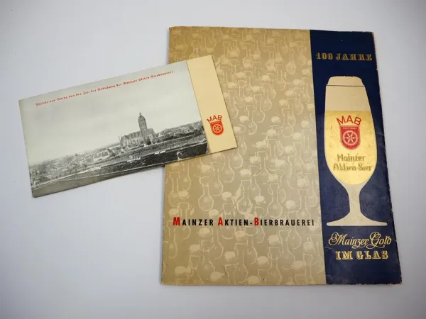 Festschrift 100 Jahre Mainzer Aktien Bier Brauerei MAB 1859-1959 Mainz