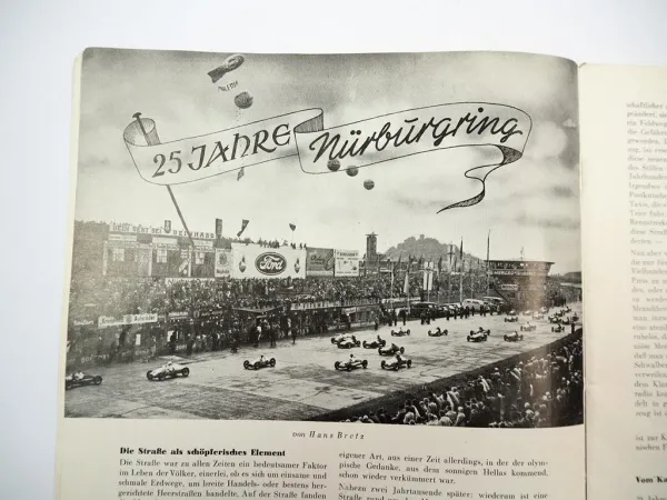 Festschrift 25 Jahre Nürburgring 1952 Motorsport Motorrad Autorennen
