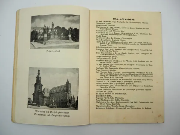 Festschrift 60 Jahre Jubiläum Freiwillige Sanitätskolone Rotes Kreuz Worms 1930