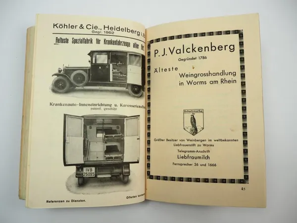 Festschrift 60 Jahre Jubiläum Freiwillige Sanitätskolone Rotes Kreuz Worms 1930