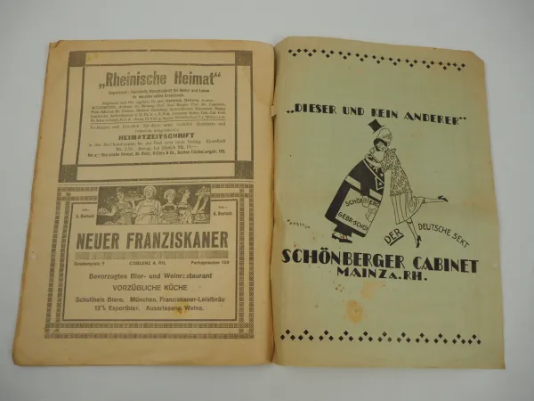Festschrift zur Coblenzer Heimatwoche 1921 Koblenz Mosel Hochwald Hunsrück