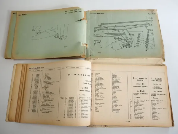 Fiat 1100D Ersatzteilliste Catalogo parti di ricambio 1964