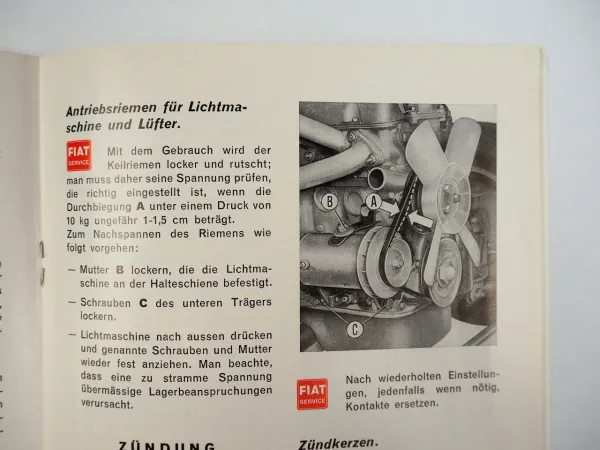 Fiat 124 Limousine Kombi PKW Betriebsanleitung Bedienungsanleitung 1968