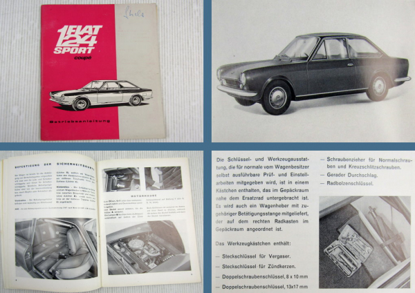 Fiat 124 Sport Coupe PKW Betriebsanleitung Bedienungsanleitung 1967