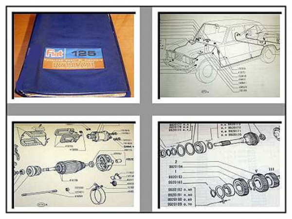 Fiat 125 Ersatzteilkatalog Spare Parts Catalog Parti di ricambio 1972