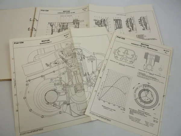 Fiat 126 Technische Daten 2x Ersatzteilliste Catalogo Parti di Ricambio 1972