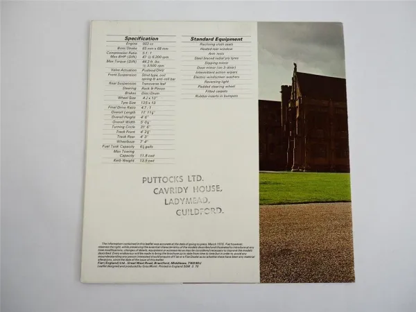 Fiat 127 Special Car PKW Prospekt Brochure 1976