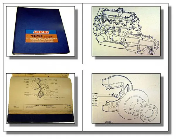 Fiat 128 coupe Spare Parts Catalog Ersatzteilkatalog Mechanik 1973