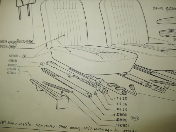 Fiat 132 Karosserie Ersatzteilkatalog 1972/74 spare parts list bodywork
