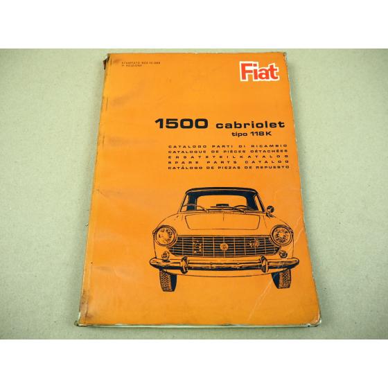 Fiat 1500 118K Ersatzteilliste 1965 Spare Parts Catalog parti di ricambio