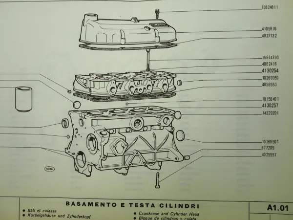 Fiat 1500 118K Ersatzteilliste 1965 Spare Parts Catalog parti di ricambio