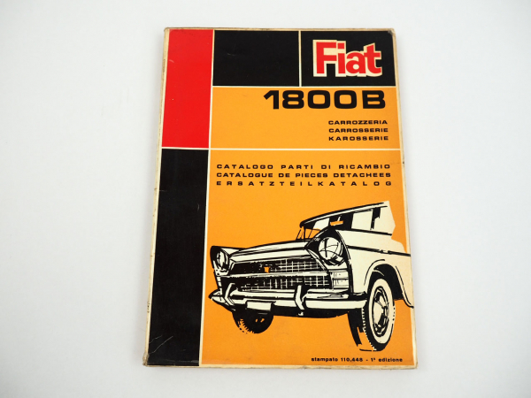 Fiat 1800B Karosserie Ersatzteilliste Catalogo parti di ricambio 1963