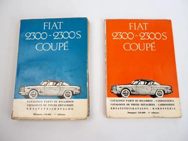 Fiat 2300 2300S Coupe Ersatzteilliste Catalogo parti di ricambio 1962
