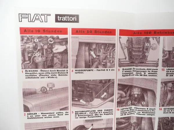 Fiat 315 Betriebsanleitung Bedienung Wartungsplan Schaltplan Elektrik 1965