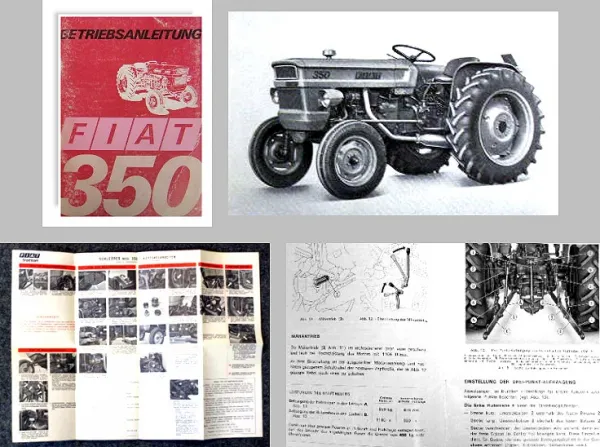 Fiat 350 + 350 special Traktor Betriebsanleitung Bedienungsanleitung Wartung