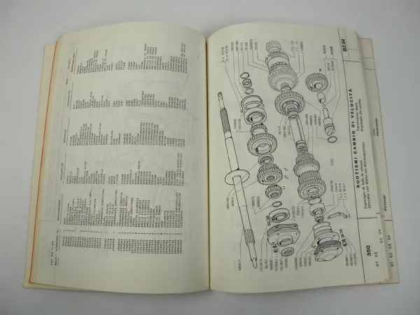 Fiat 350 Schlepper Traktor Ersatzteilkatalog Spare parts List 1971