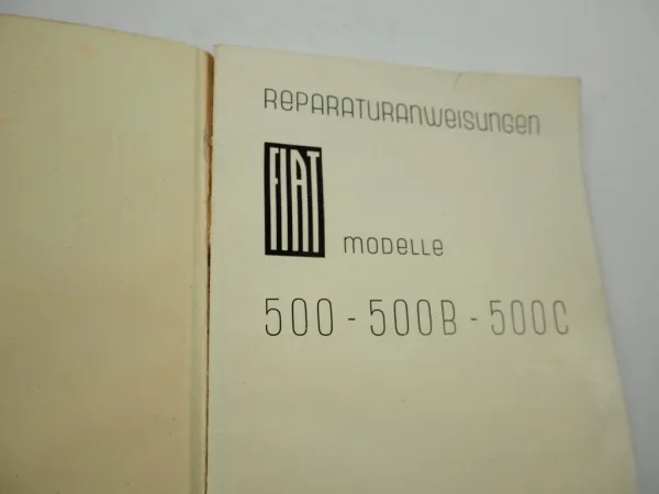 Fiat 500 500B 500C Topolino Reparaturhandbuch Werkstatthandbuch 1951