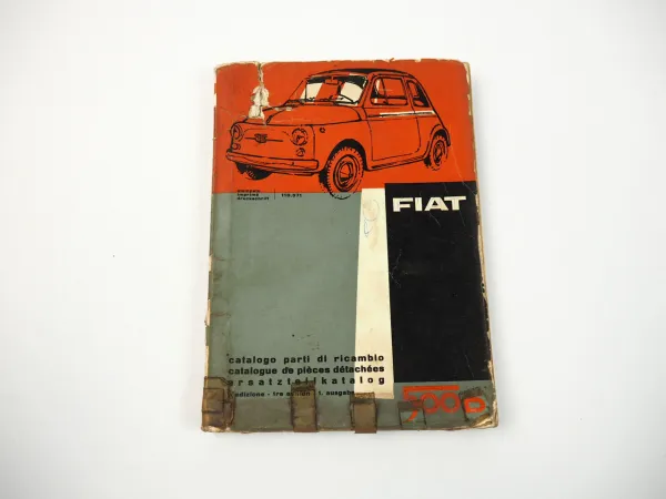 Fiat 500D Ersatzteilliste Catalogo parti di ricambio 1961