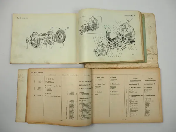 Fiat 500D Ersatzteilliste Catalogo parti di ricambio 1961