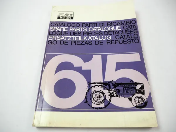 Fiat 615 Traktor Ersatzteilkatalog Parts List Catalogo parti di Ricambio 1966