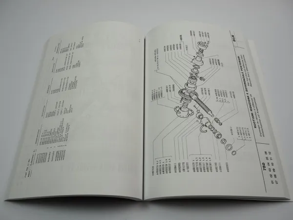 Fiat 750 special Ersatzteilkatalog 1971 Ersatzteilliste mit Explosionszeichnung