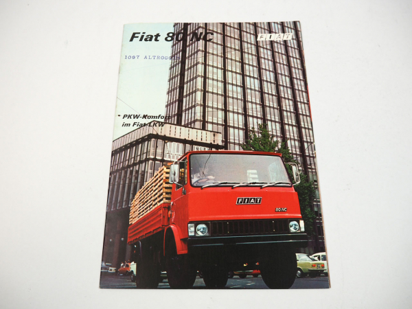 Fiat 80NC Pritschenwagen Kastenwagen LKW Prospekt 1970er Jahre