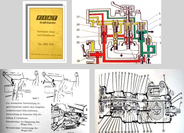 Fiat 850 900 Traktor Einstellwerte Werkstatthandbuch
